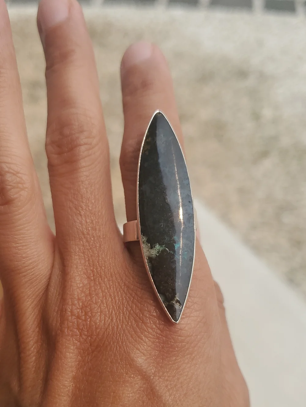 Striking Sterling Silver Ring - Women Jewelry